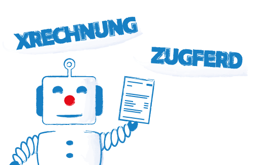 Roboter E-Rechnung, XRechnung und ZUGFeRD