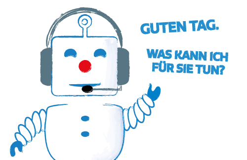 Roboter als KI Telefon Assistent