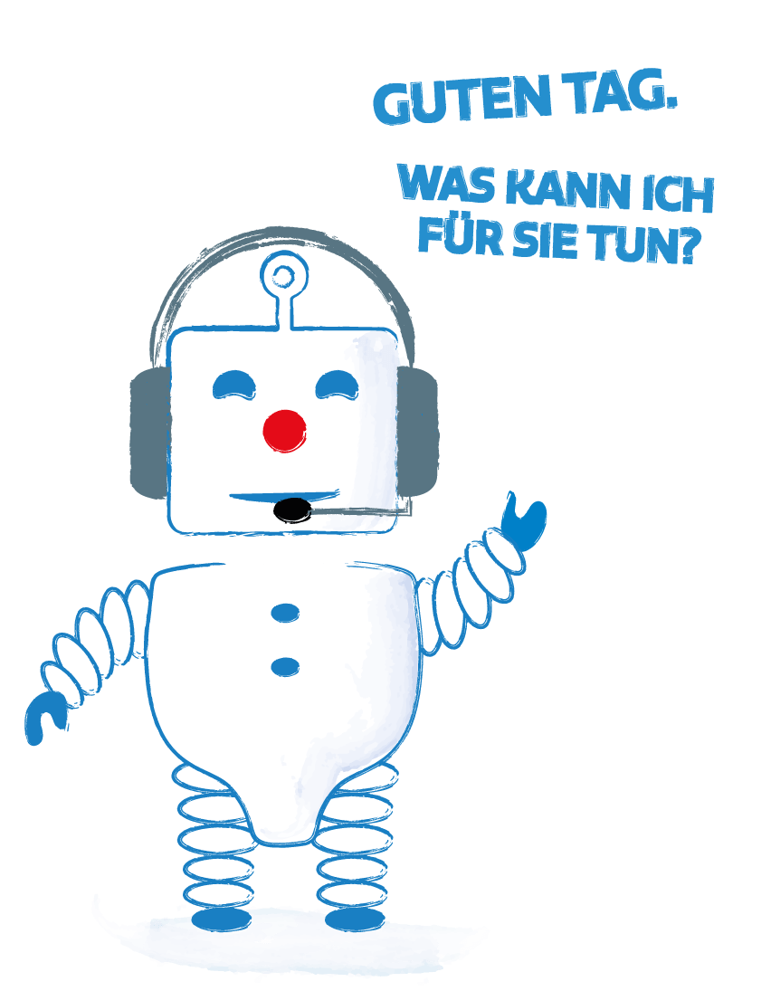 Roboter als KI Telefon Assistent